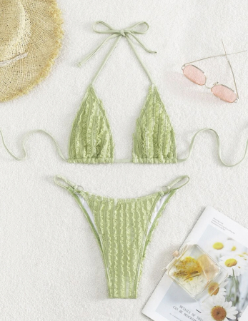 Costum de baie din 2 piese, verde [2]