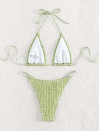 Costum de baie din 2 piese, verde [3]
