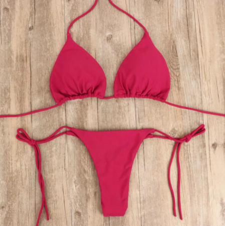 Costum de baie din 2 piese, visiniu [2]