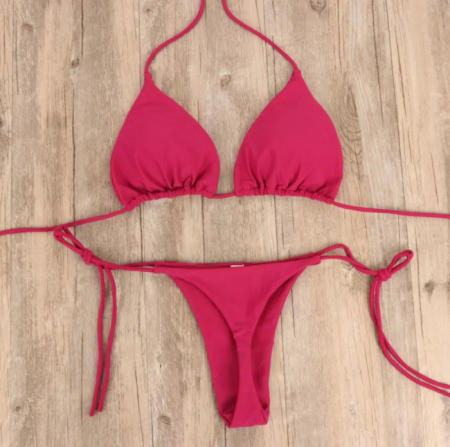 Costum de baie din 2 piese, visiniu [1]