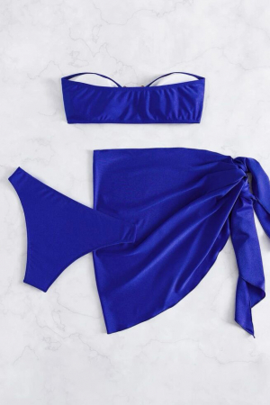 Costum de baie din 3 piese, albastru [3]