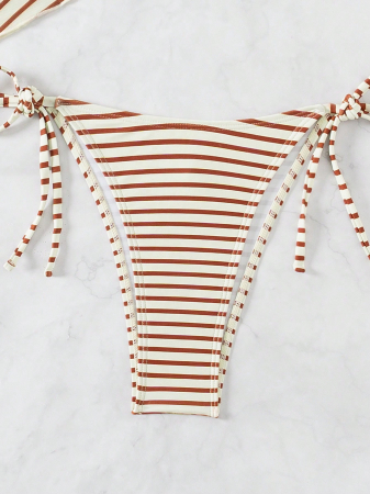 Costum de baie din 3 piese, cu dungi [5]