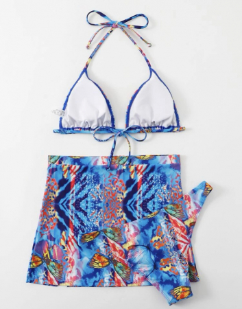 Costum de baie din 3 piese, cu imprimeu [2]