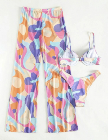 Costum de baie din 3 piese, cu pantaloni [2]