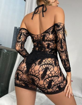 Costum de baie din 3 piese, negru [1]
