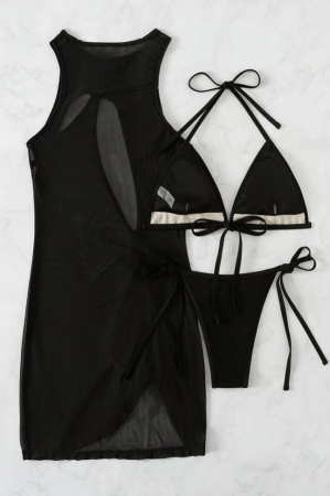 Costum de baie din 3 piese, negru [3]