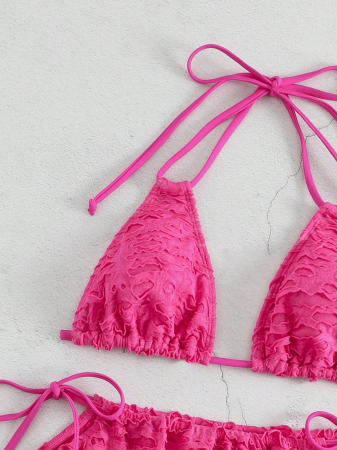 Costum de baie din 3 piese, roz [4]