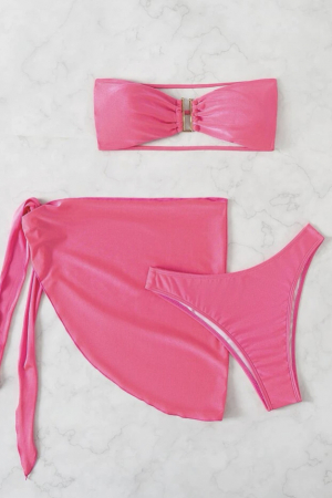 Costum de baie din 3 piese, roz [3]