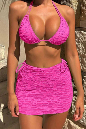 Costum de baie din 3 piese, roz [0]