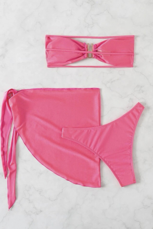 Costum de baie din 3 piese, roz [2]