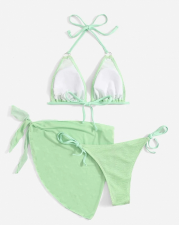 Costum de baie din 3 piese, verde [1]