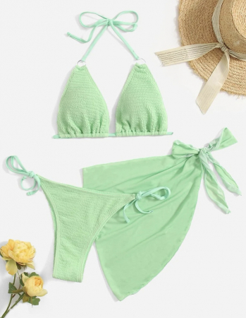 Costum de baie din 3 piese, verde [0]
