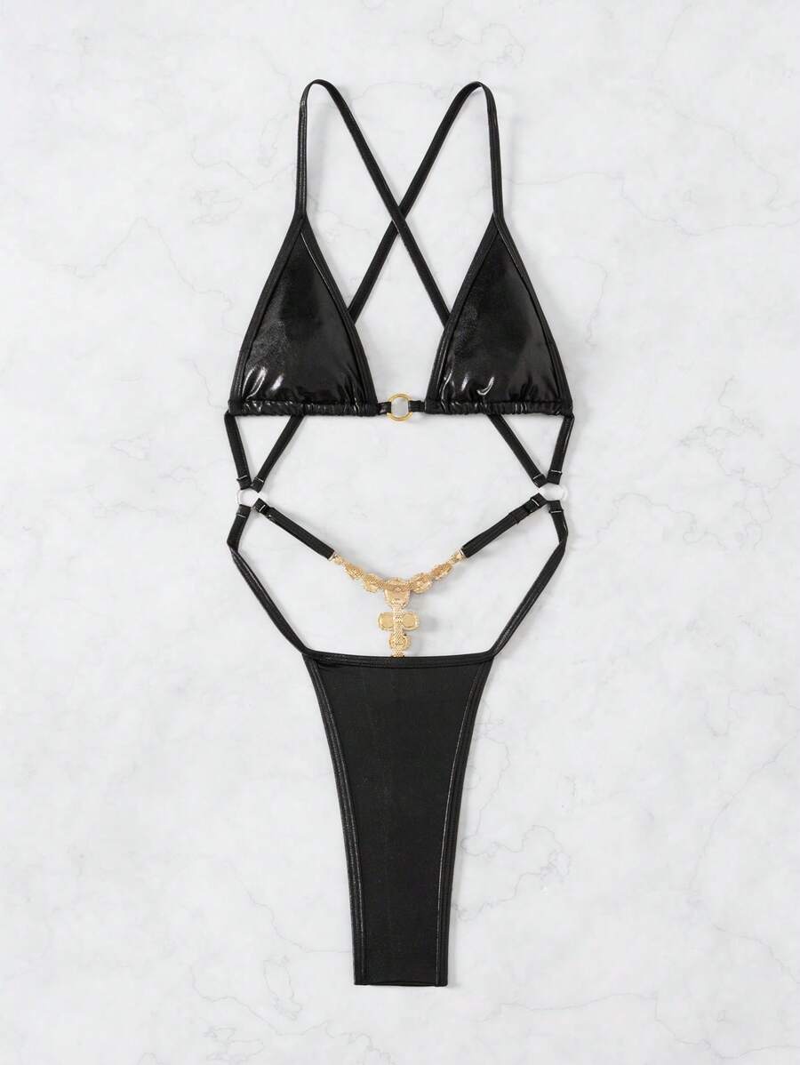 Costum de baie intreg, cu slip tanga [3]