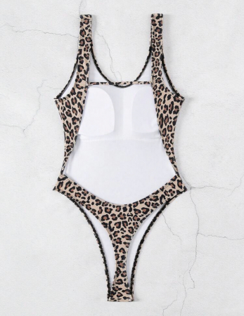 Costum de baie intreg cu imprimeu animal print [3]