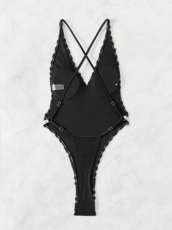 Costum de baie intreg, cu imprimeu dungi [3]