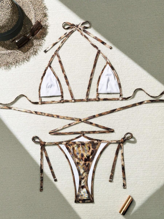 Costum de baie 2 piese, animal print [2]
