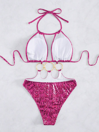 Costum de baie intreg, tanga, rosu [5]