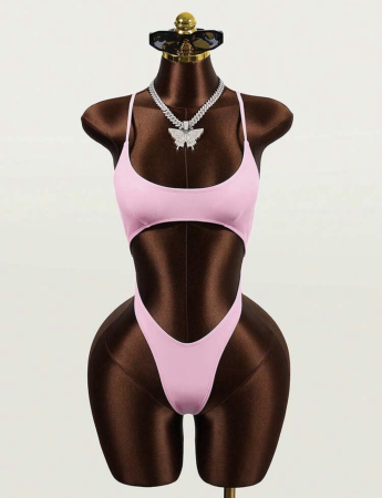 Costume de baie - Costum de baie intreg, tanga, roz