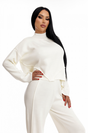 Costum din 2 piese bluza si pantaloni, bej [0]