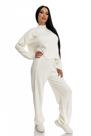 Costum din 2 piese bluza si pantaloni, bej [1]