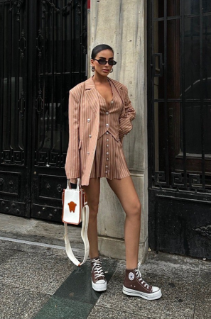 Costum din 3 piese vesta, fusta si sacou [1]