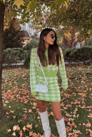Costum verde fusta si sacou [5]