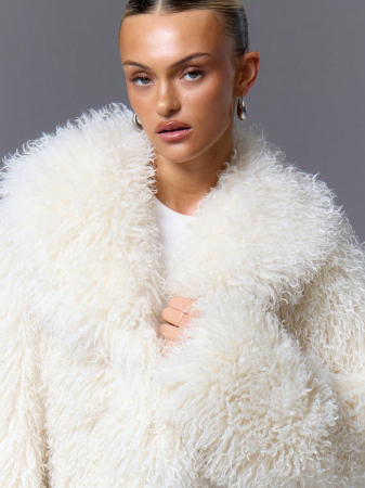 Haina scurta de blana, alb [3]