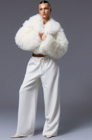 Haina scurta de blana, alb [2]