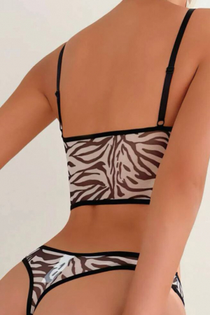 Lenjerie intima 2 piese, cu imprimeu zebra [2]