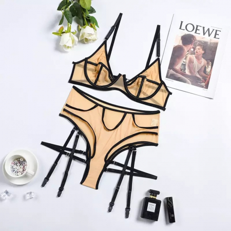 Lenjerie intima din 2 piese, nude [6]