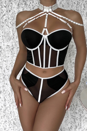 Set lenjerie 2 piese - Lenjerie intima 2 piese, cu top