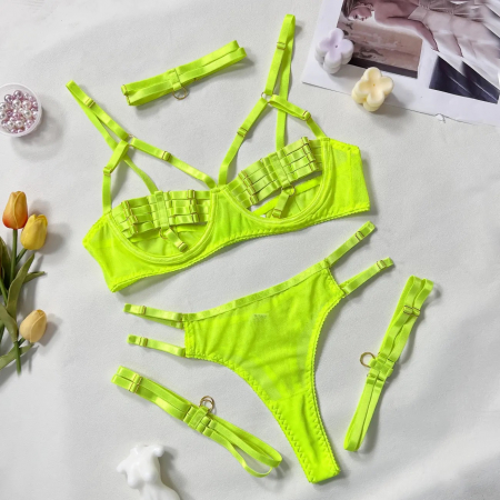 Lenjerie intima 4 piese, cu decupaje [5]