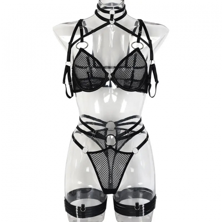 Lenjerie intima 4 piese, cu decupaje [8]