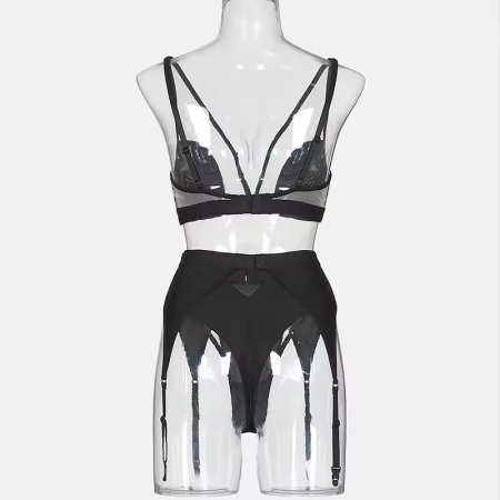 Lenjerie intima 4 piese, negru [2]