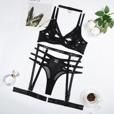 Lenjerie intima 5 piese, cu decupaje [3]