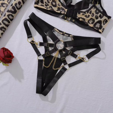 Lenjerie intima 4 piese, negru [4]