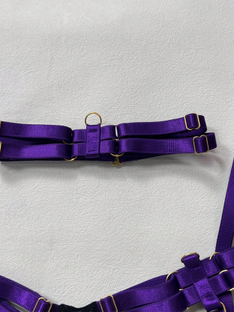 Lenjerie intima din 4 piese, cu decupaj, mov [3]