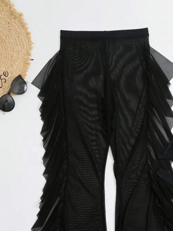 Pantaloni de plaja, cu volane [0]