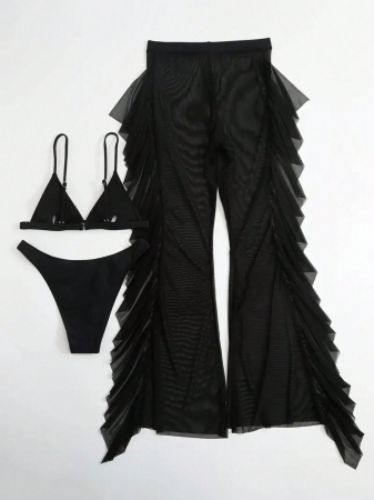 Pantaloni de plaja, cu volane [2]