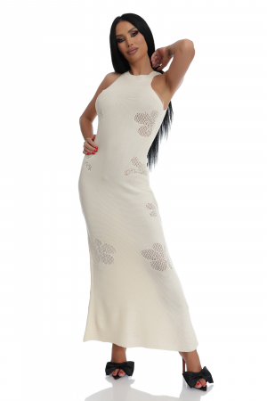 Daniela Crudu - Rochie lunga alba cambrata
