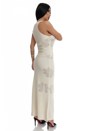 Rochie lunga alba cambrata [3]