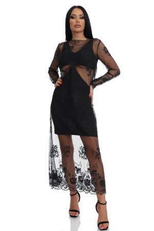Daniela Crudu - Rochie lunga eleganta cu plasa