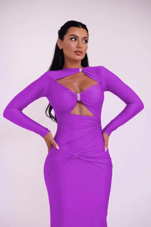 Rochie lunga eleganta cu maneca lunga [6]