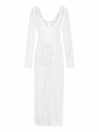 Rochie lunga de plaja, alb [1]