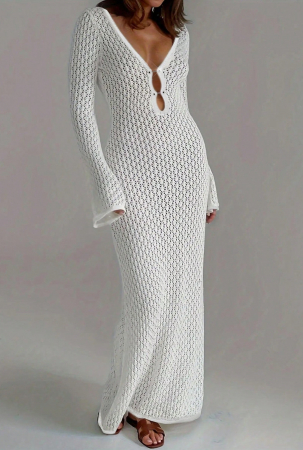 Rochie lunga de plaja, alb [0]