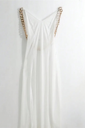 Rochie lunga de plaja, cu accesoriu metalic [2]