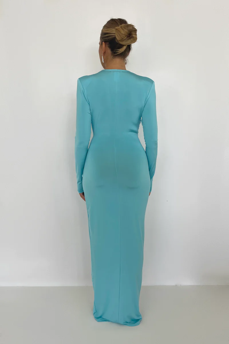 Rochie lunga eleganta crapata pe picior [1]