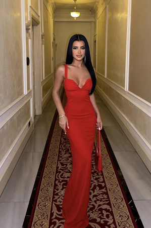 Rochie lunga eleganta cu decolteu adanc [0]