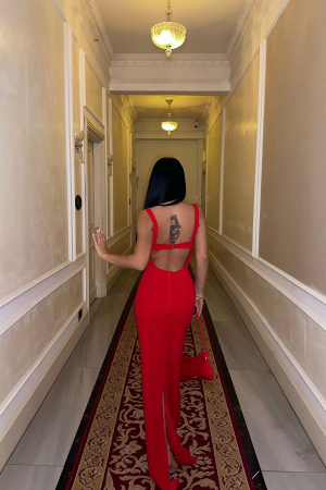 Rochie lunga eleganta cu decolteu adanc [2]