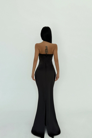 Rochie eleganta neagra tip sirena fara maneci [2]
